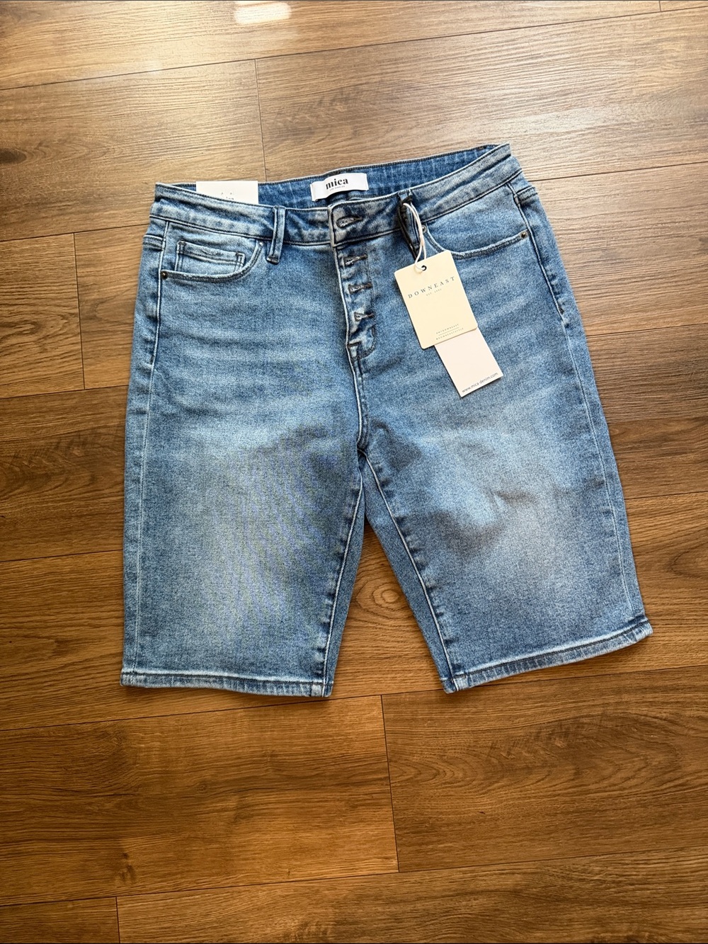 Mica Light Wash Denim Jean Shorts for Women